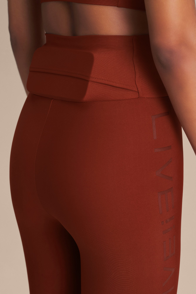 Calça Fusô Fitness Feminina LIVE! Icon Neo Hydefit® Adaptiv Rust Red - #3