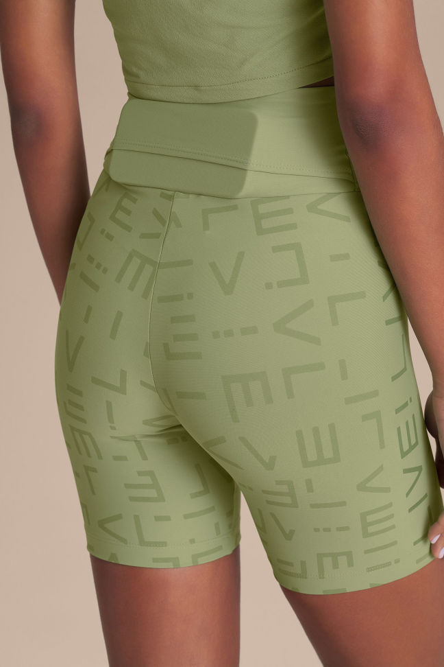 Bermuda Fitness Feminina LIVE! Icon Hydefit® Adaptiv Herbal Green - #3