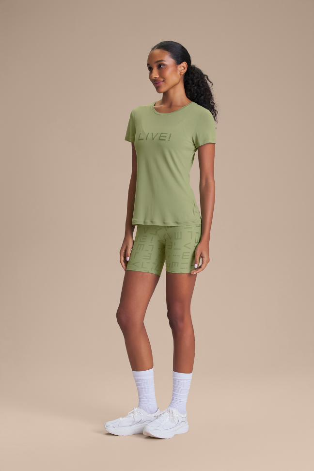 Camiseta Fitness Feminina LIVE! Comfort Herbal Green com Quick Dry - #4