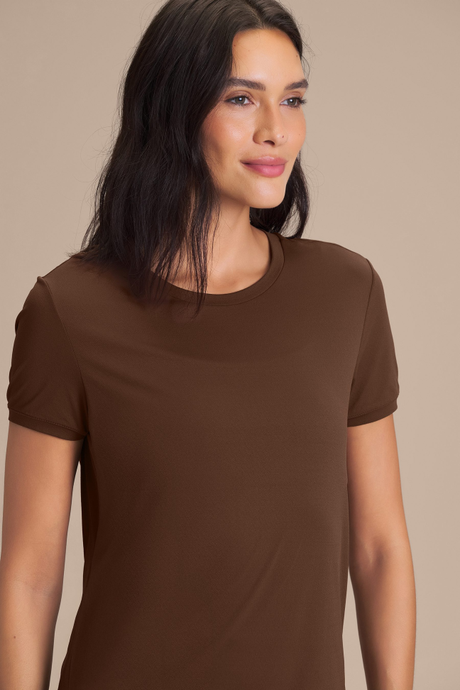 Camiseta Fitness Feminina LIVE! Basic Comfort Sepia Brown
