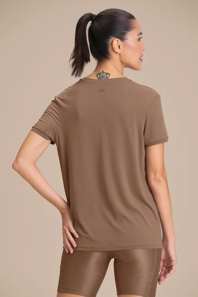 Camiseta Fitness Feminina LIVE! Basic Comfort Mountain Grey - #6