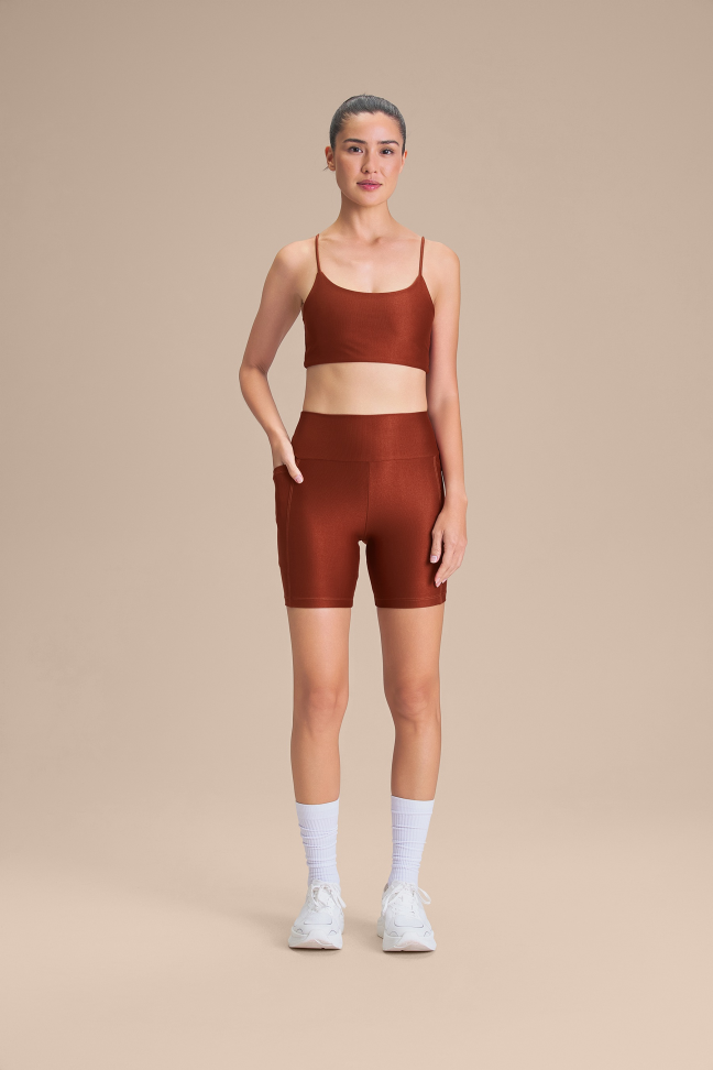 Top Fitness Feminino LIVE! Curve Allure® Adaptiv Rust Red - #5