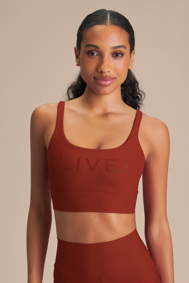 Top Fitness Feminino LIVE! Icon Neo Hydefit® Adaptiv Rust Red