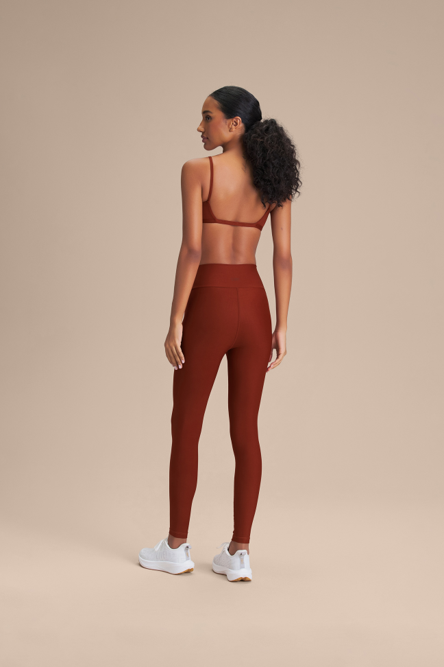 Legging Fitness Feminina LIVE! Hydefit® Adaptiv Rust Red - #4