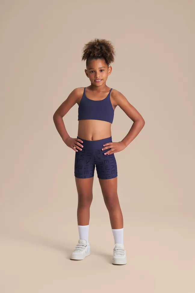 Top Fitness Infantil LIVE! Curve Kids Azul Tide com Bojo Removíve - #4