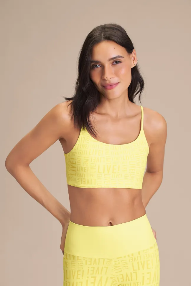 Top Fitness Feminino LIVE! Curve Candelight Yellow