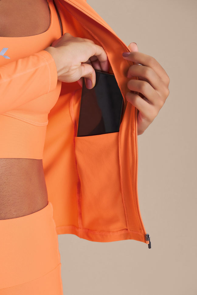 Jaqueta Fitness Feminina LIVE! Harmony Pro Solar Orange - #4