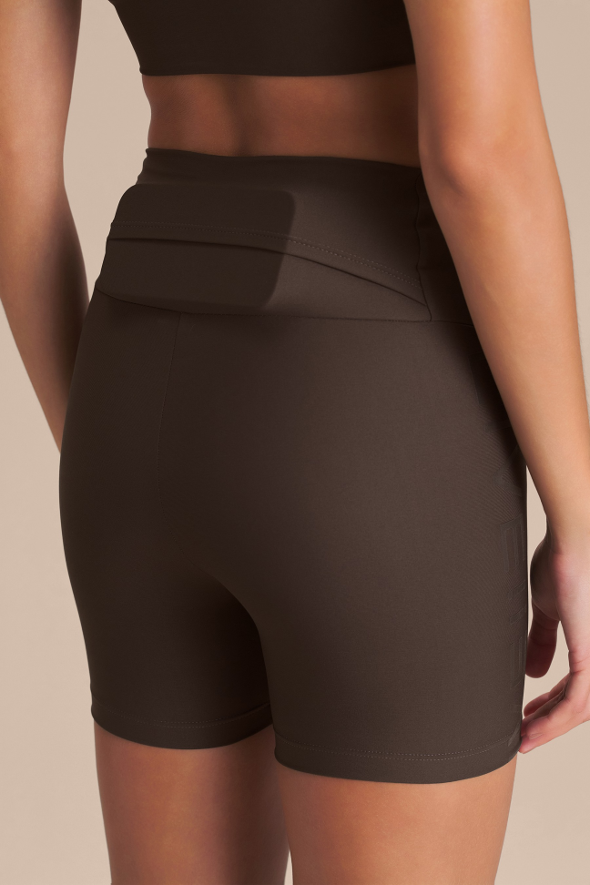Shorts Fitness Feminino LIVE! Icon Neo Hydefit® Adaptiv Cocoa Brown - #3