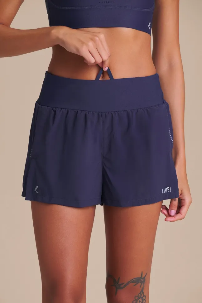 Shorts Fitness Feminino LIVE! Pro Six Pockets Tide com 6 Bolsos - #3
