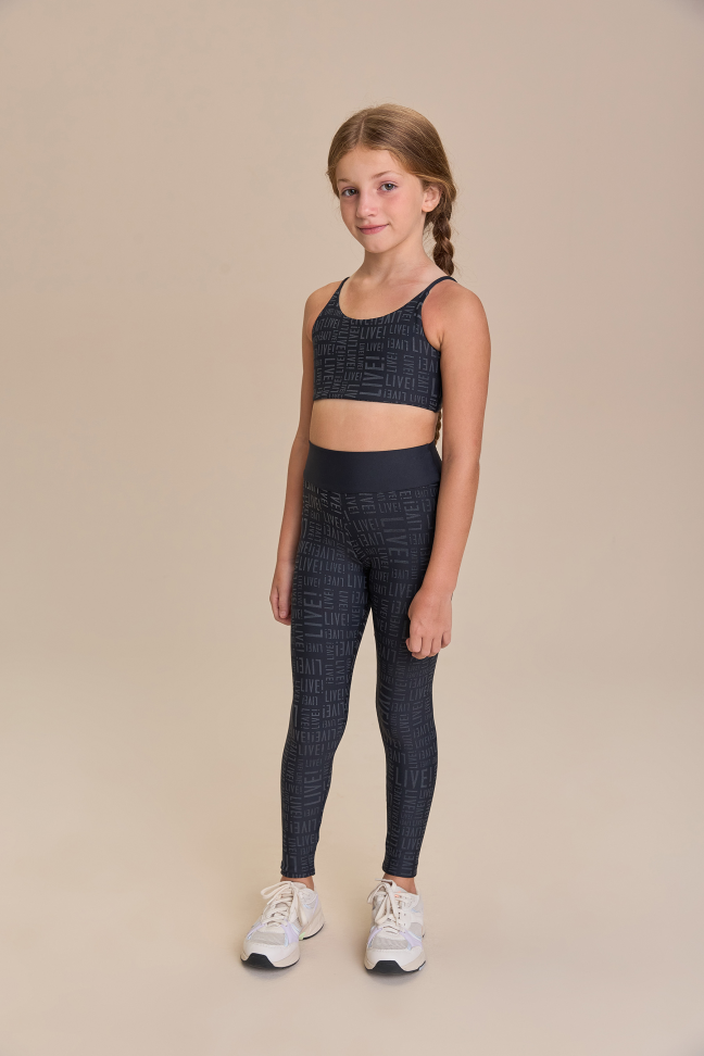 Legging LIVE! Kids Preta black white