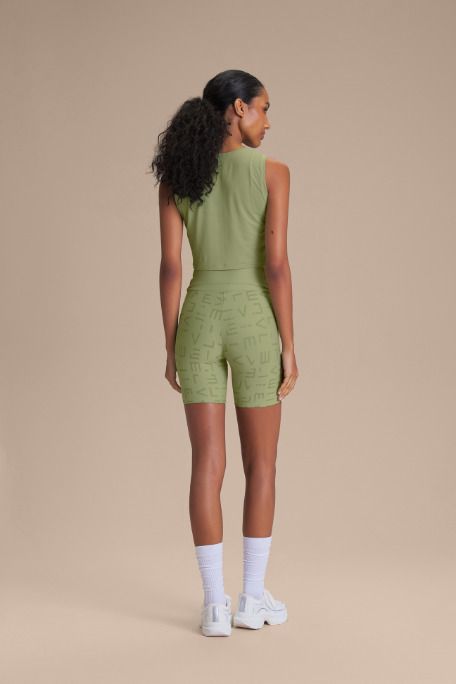 Bermuda Fitness Feminina LIVE! Icon Hydefit® Adaptiv Herbal Green - #4