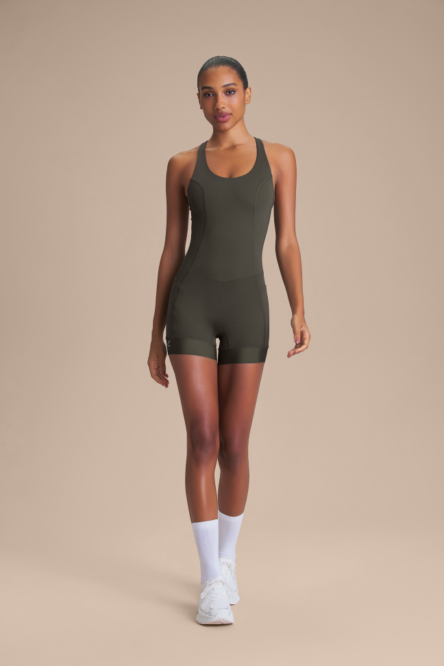 Macaquinho Fitness Feminino LIVE! UnderFree ByNature Obsidian Grey com Bolsos