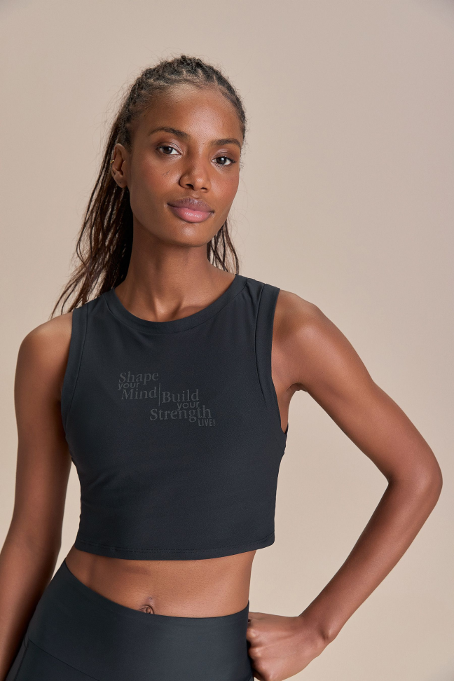 Regata Cropped Breezy Skin Preta LIVE!