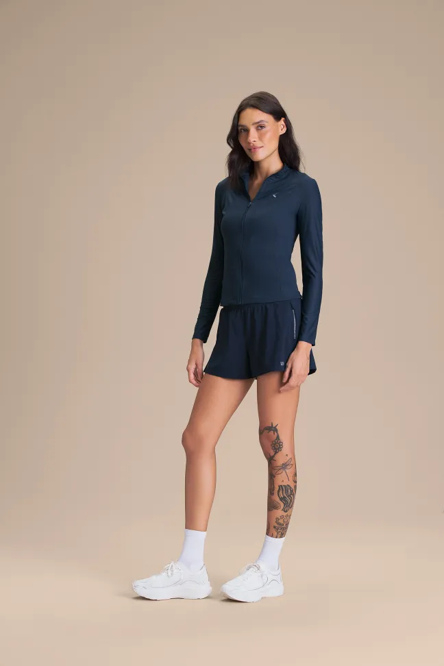 Jaqueta Fitness Feminina LIVE! Harmony Pro Azul Drop - #3