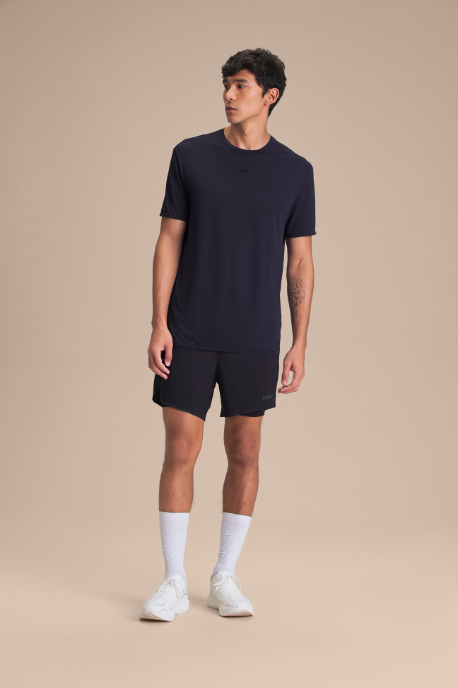 Camiseta Fitness Masculina LIVE! Train Comfy Men Blue Ink - #5