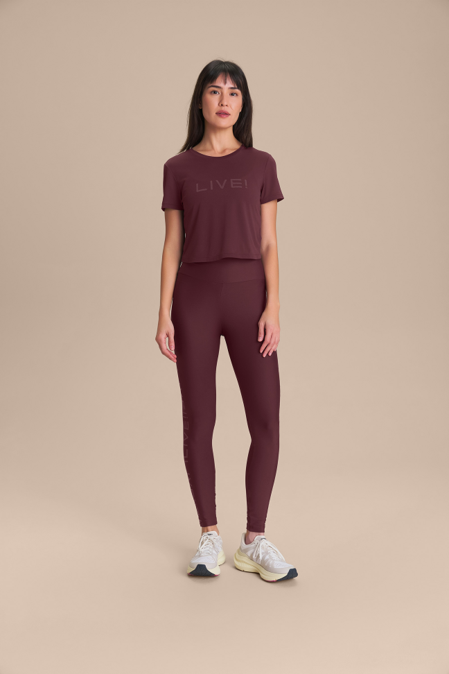 Camiseta Cropped LIVE! Comfort Aubergine - #5