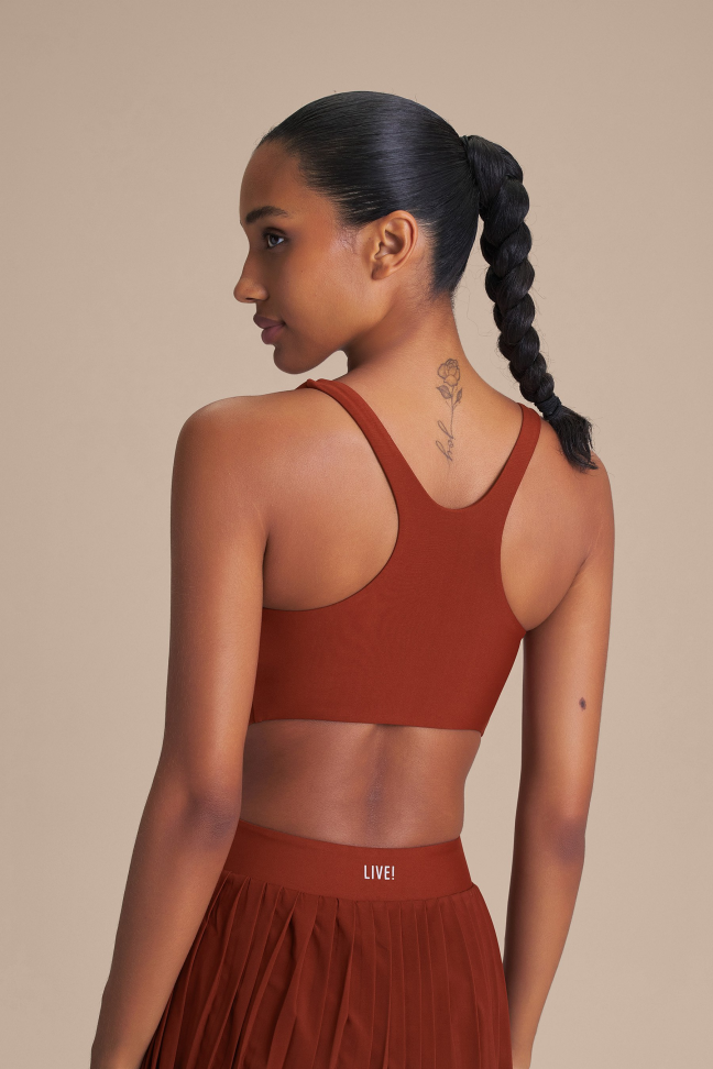 Vestido Esportivo Feminino LIVE! Ace Hydefit® Adaptiv Rust Red - #6