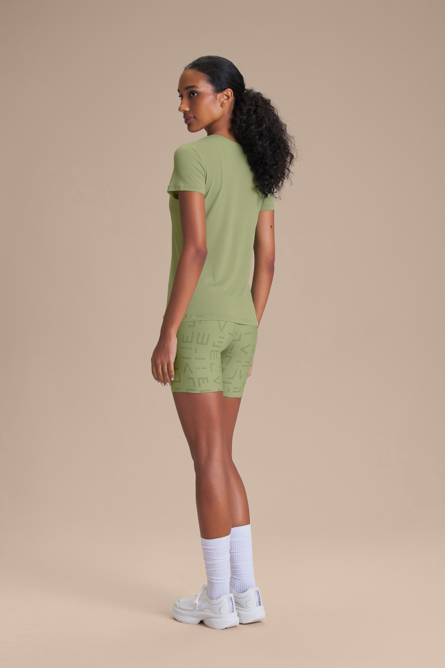 Camiseta Fitness Feminina LIVE! Comfort Herbal Green com Quick Dry - #3