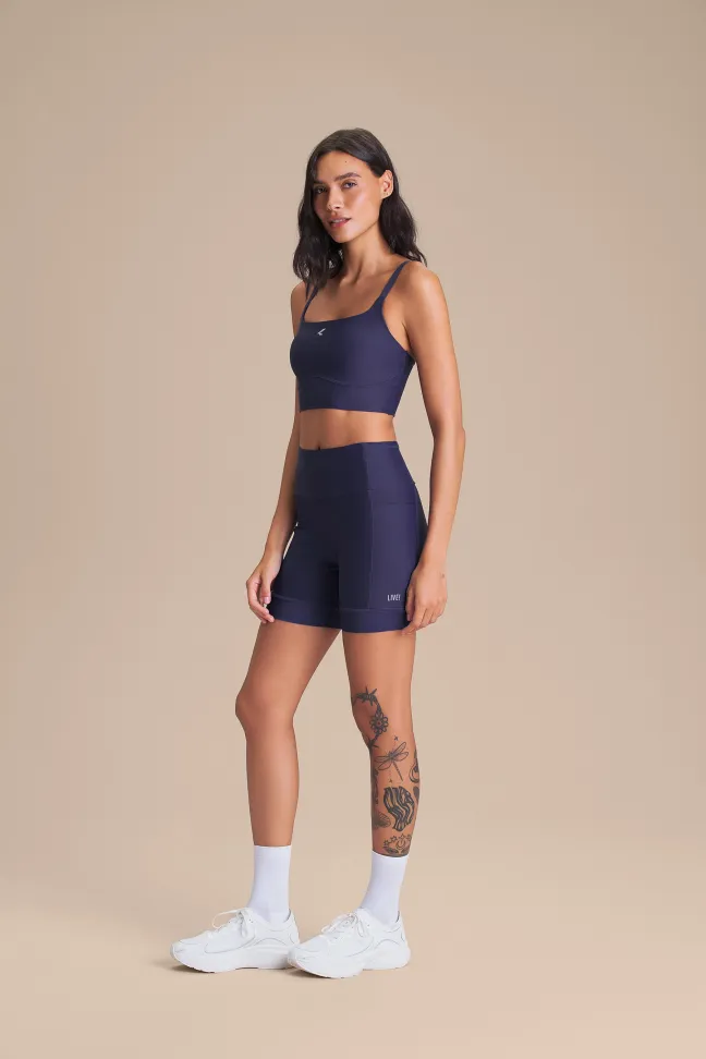 Bermuda Fitness Feminina LIVE! Six Pockets Speed Tide com 6 Bolsos
