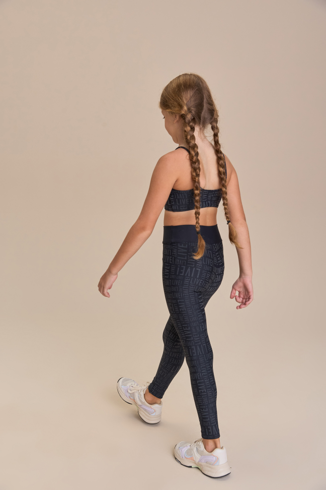 Legging LIVE! Kids Preta black white - #4