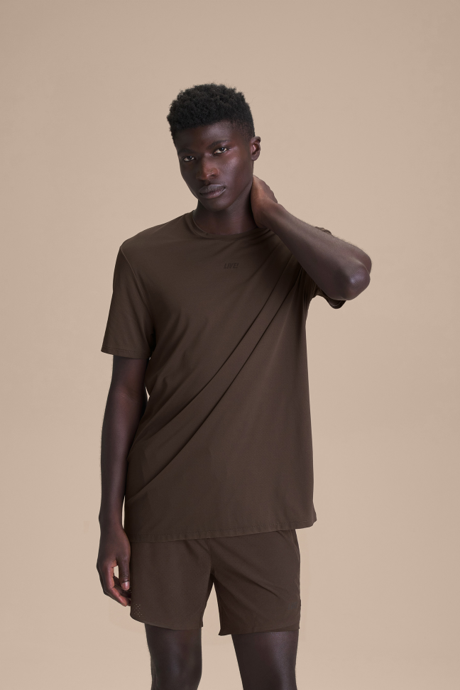 Camiseta Fitness Masculina LIVE! Train Comfy Men Cocoa Brown