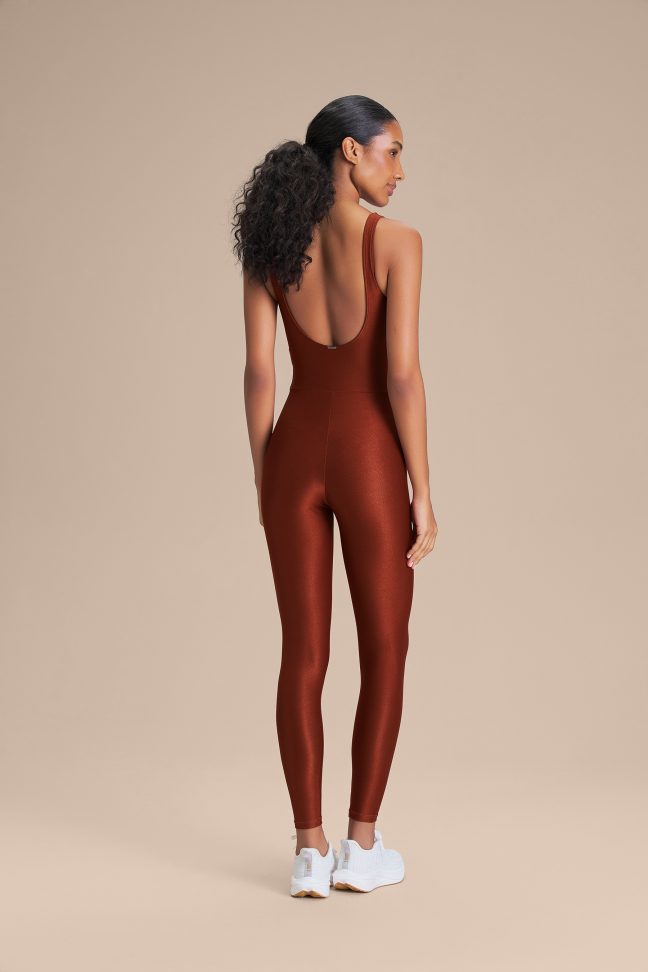 Macacão Fitness Feminino LIVE! Allure® Adaptiv Rust Red com Bojo Removível - #3