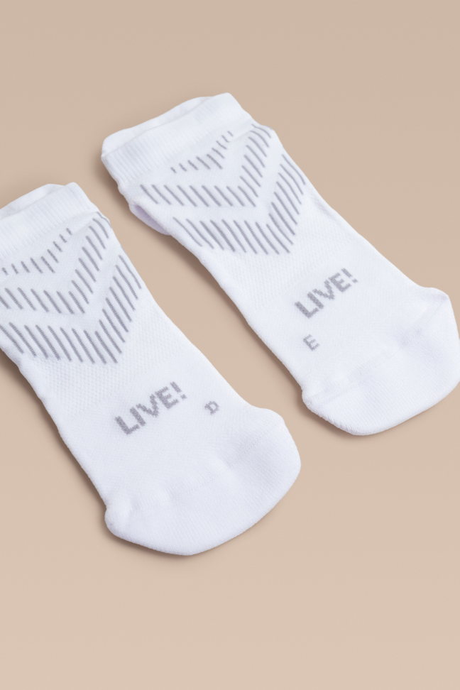 Meia Fast Running Branca LIVE!