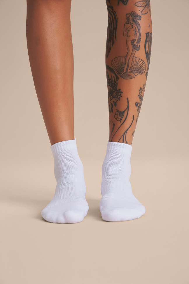 Meia FrictionFree Unissex Branca LIVE! - #3