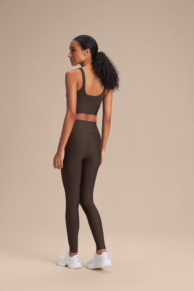 Legging Fitness Feminina LIVE! Pocket Hydefit® Adaptiv Cocoa Brown - #4