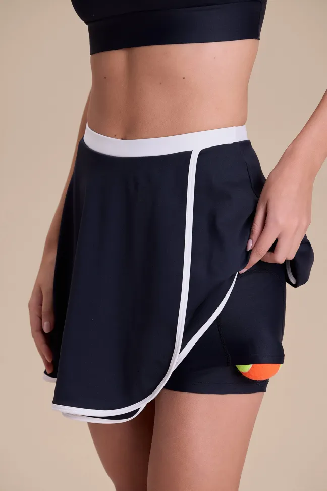 Short Saia Fitness Feminino LIVE! Lob Preto Sense Pro® - #3