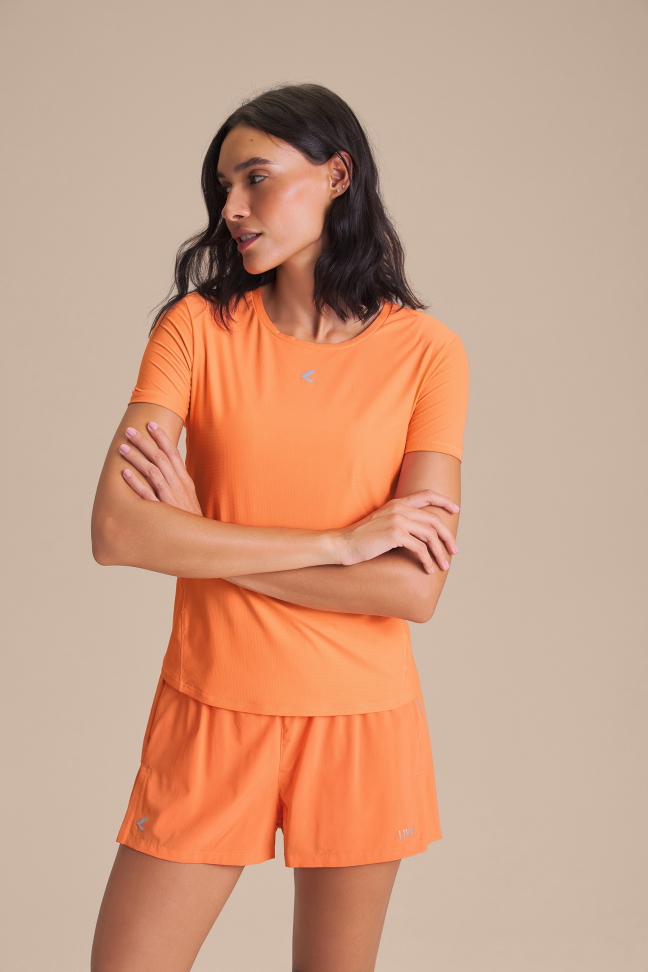 Blusa Fitness Feminina LIVE! Harmony Pro Solar Orange