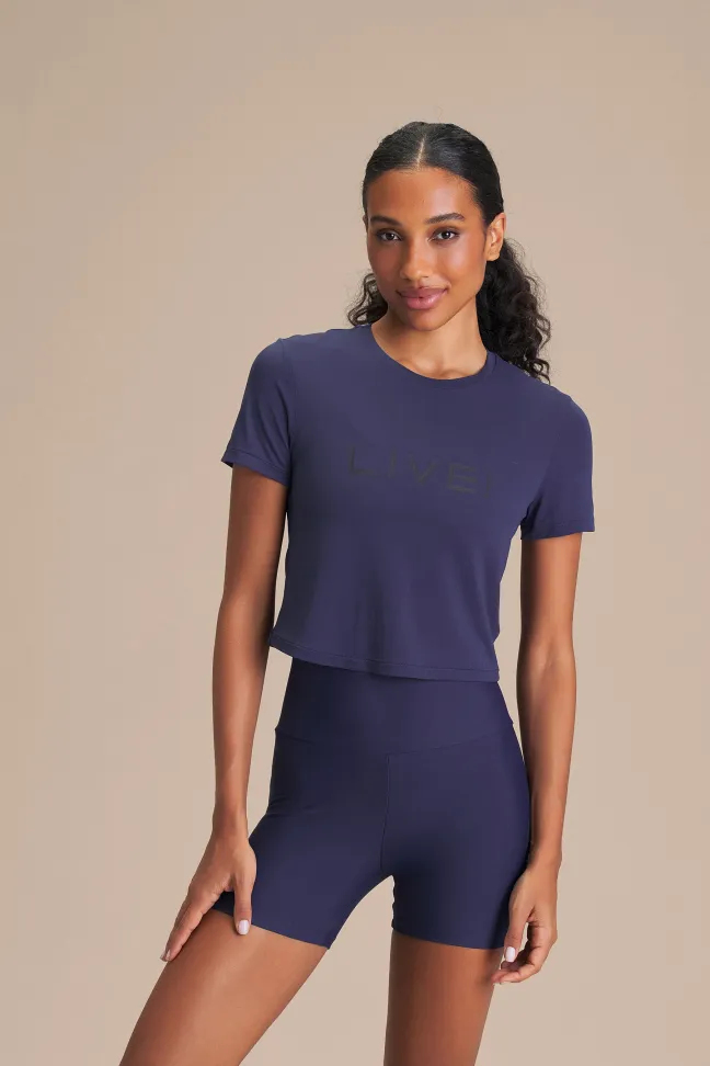 Camiseta Cropped Fitness Feminina LIVE! Comfort Tide