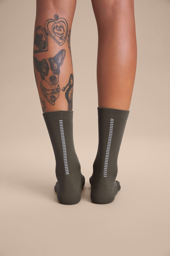 Meia Esportiva Unissex LIVE! Reflex Super Long Obsidian Grey - #3