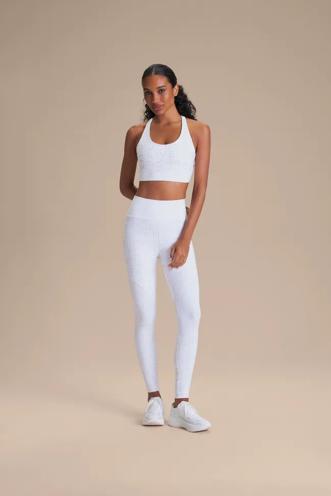 Calça Legging Fitness Feminina LIVE! Icon Branca