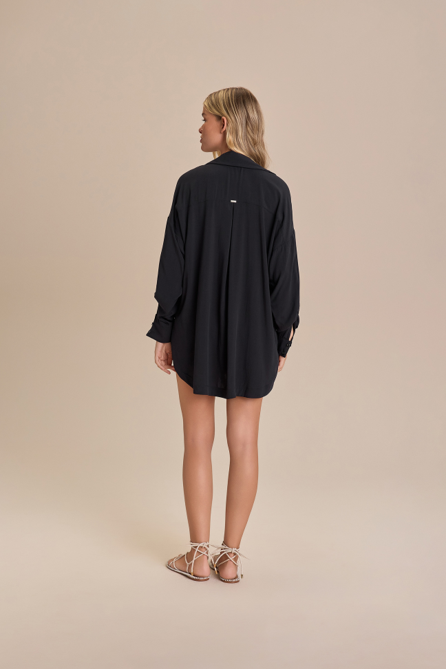 Chemise Tropical Visco Pick Preta LIVE! - #3