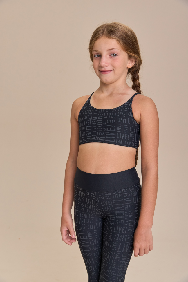 Legging LIVE! Kids Preta black white - #5