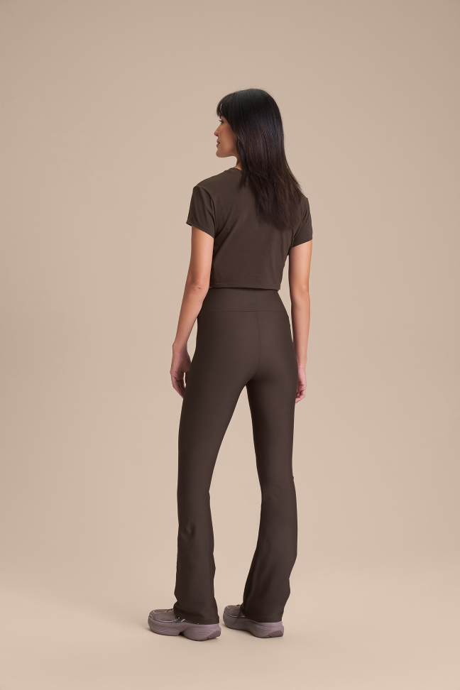 Blusa Cropped Feminina LIVE! Pima Slim Cocoa Brown