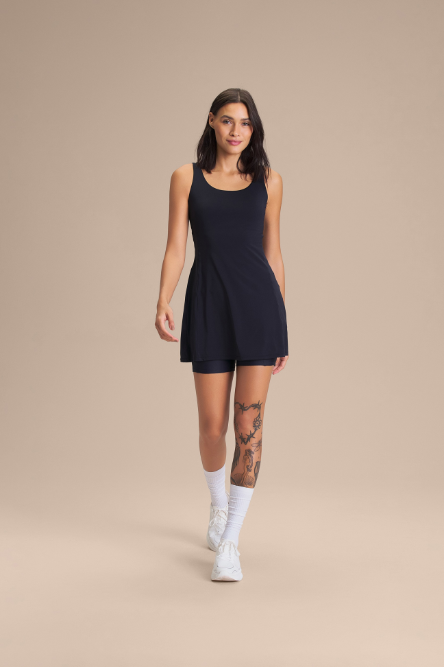 Conjunto Vestido e Shorts Feminino LIVE! Wide Preto
