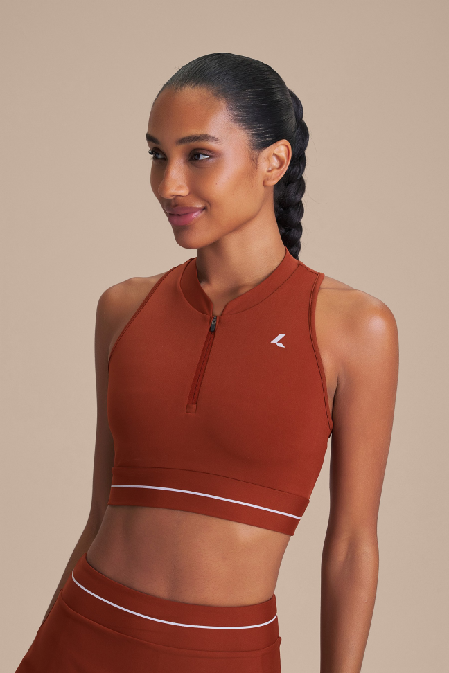 Top Fitness Feminino LIVE! Ace Hydefit® Adaptiv Rust Red
