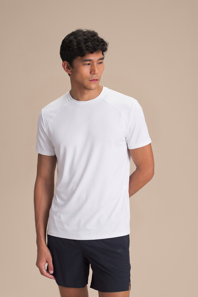 Camiseta Fitness Masculina LIVE! Train Up Loose Comfy Men Branca