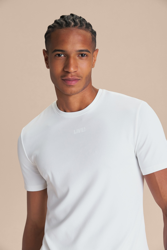 Camiseta Train Slim Men Branca LIVE!