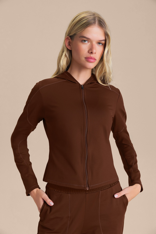 Jaqueta Melt Fleece Chocolate Plum LIVE!