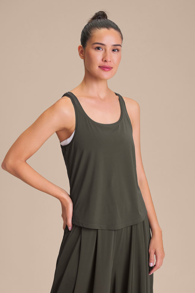 Regata Fitness Feminina LIVE! Wide Obsidian Grey