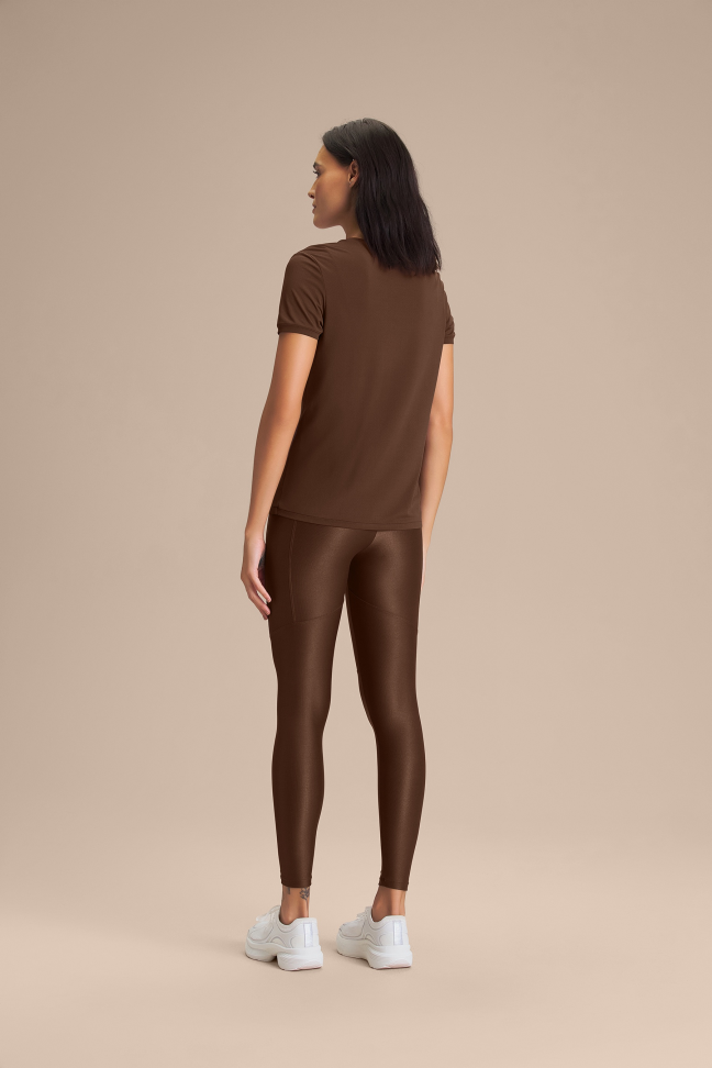 Camiseta Fitness Feminina LIVE! Basic Comfort Sepia Brown - #4