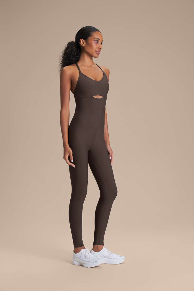 Macacão Fitness Feminino LIVE! Fit Green® Cocoa Brown - #5