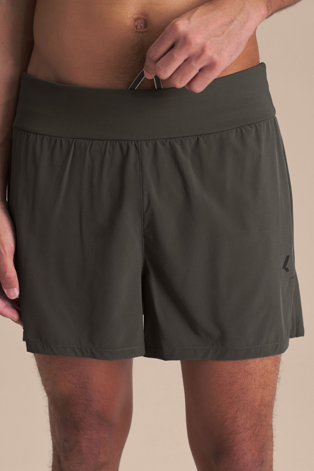 Bermuda de Corrida Masculina LIVE! Run Six Pockets 4" Dryside Obsidian Grey