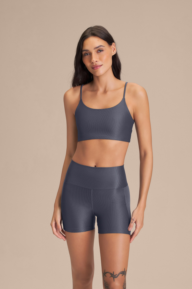 Shorts Fitness Feminino LIVE! Fit Allure® Adaptiv Iron Blue