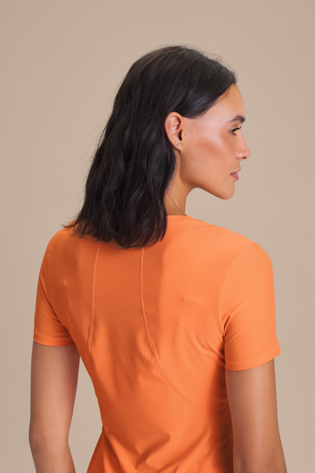 Blusa Fitness Feminina LIVE! Harmony Pro Solar Orange