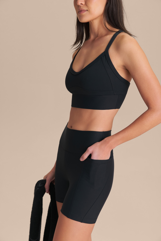 Shorts Fit Green® Noir Black Preto LIVE!
