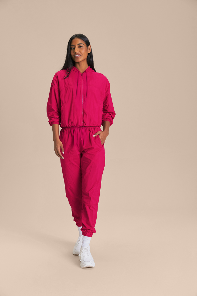 Jaqueta Cropped Long Nylon Net Vital Pink LIVE!